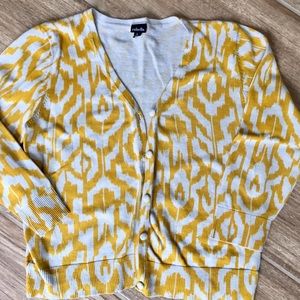Lord and Taylor Rafaella yellow cardigan